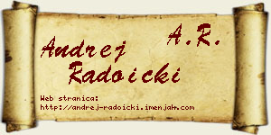 Andrej Radoički vizit kartica